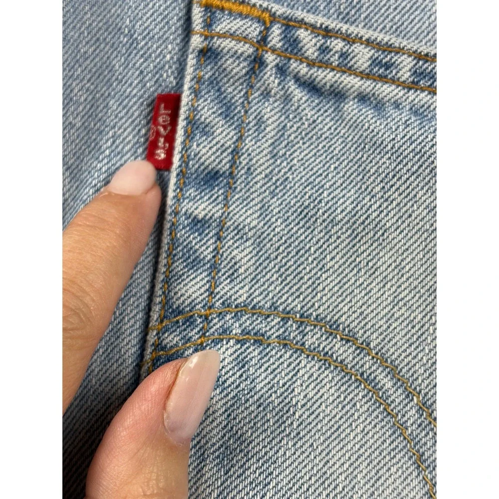 Levis 505 Regular Fit Jeans Mens 36x29 Light Wash Denim Straight Leg 00505-4834